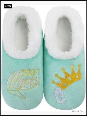 Non-Slip Fuzzy Slipper Socks, Funny Quote House Slippers, Cozy Fleece Lined